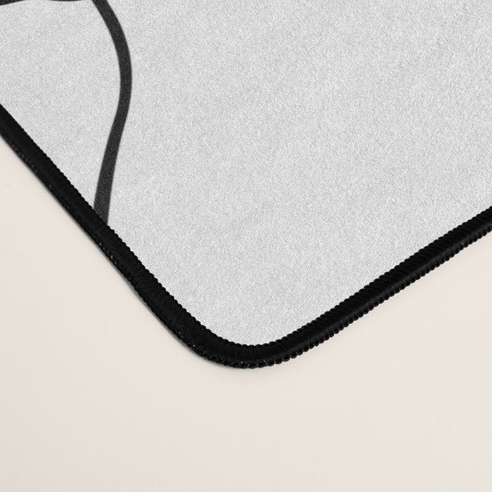 Monochrome Muse Expressive Line Art Portrait Desk Mat Gallery Image 4