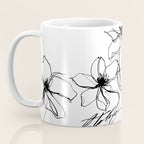 Monochrome Muse Expressive Line Art Portrait Coffee Mug Gallery Image 3