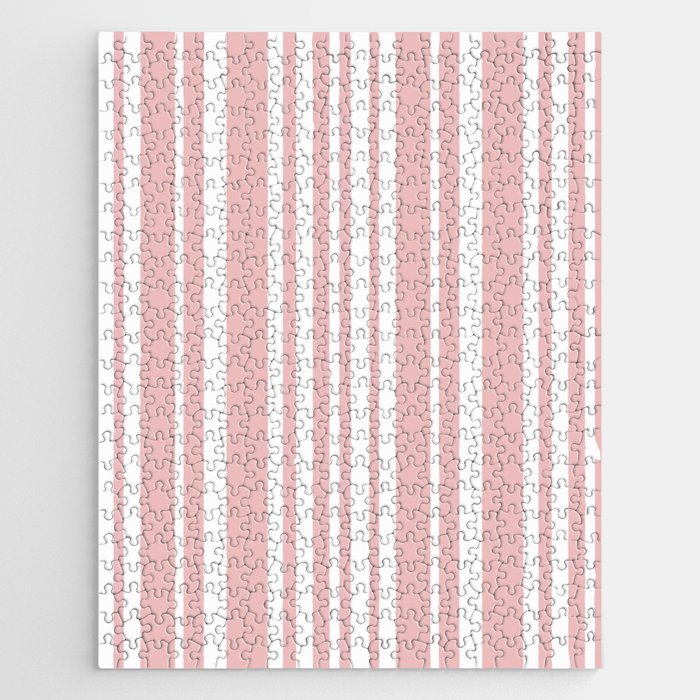 Classic Stripes XXIX - Blush Pink Jigsaw Puzzle Gallery Image 1