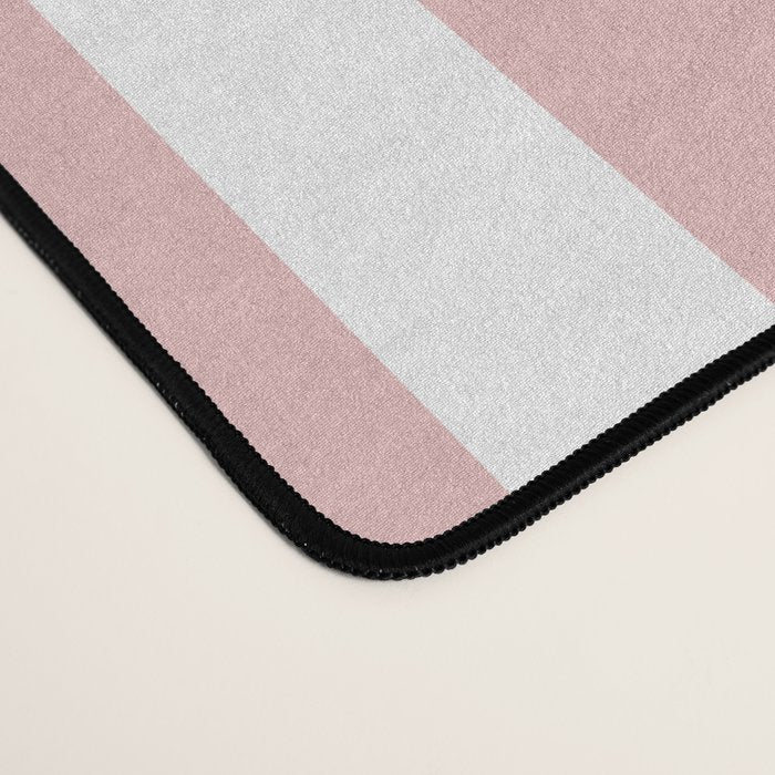 Classic Stripes XXIX - Blush Pink Desk Mat Gallery Image 4
