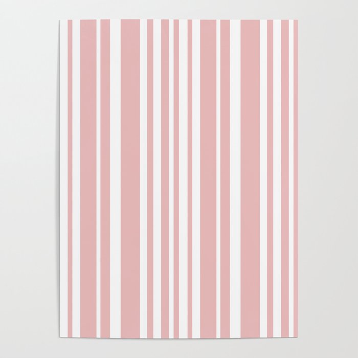 Classic Stripes XXIX - Blush Pink Poster Gallery Image 1