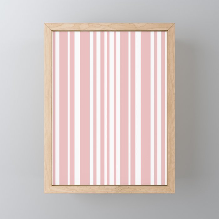 Classic Stripes XXIX - Blush Pink Mini Art Print Gallery Image 1