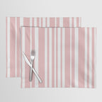 Classic Stripes XXIX - Blush Pink Placemat Gallery Image 1