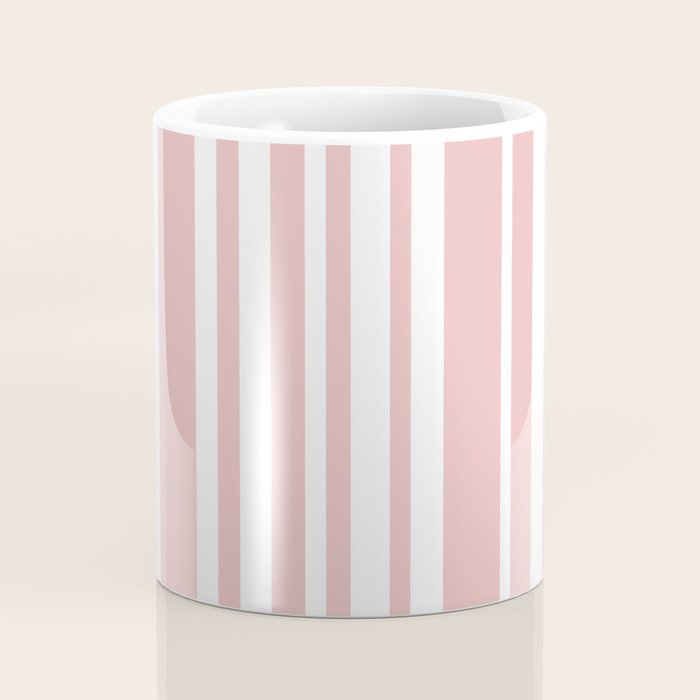 Classic Stripes XXIX - Blush Pink Coffee Mug Gallery Image 4