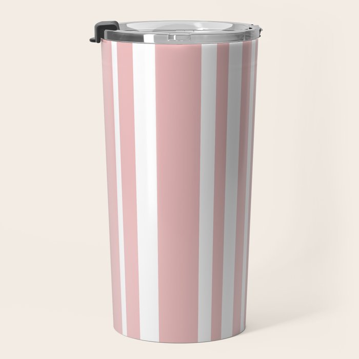 Classic Stripes XXIX - Blush Pink Travel Mug Gallery Image 3