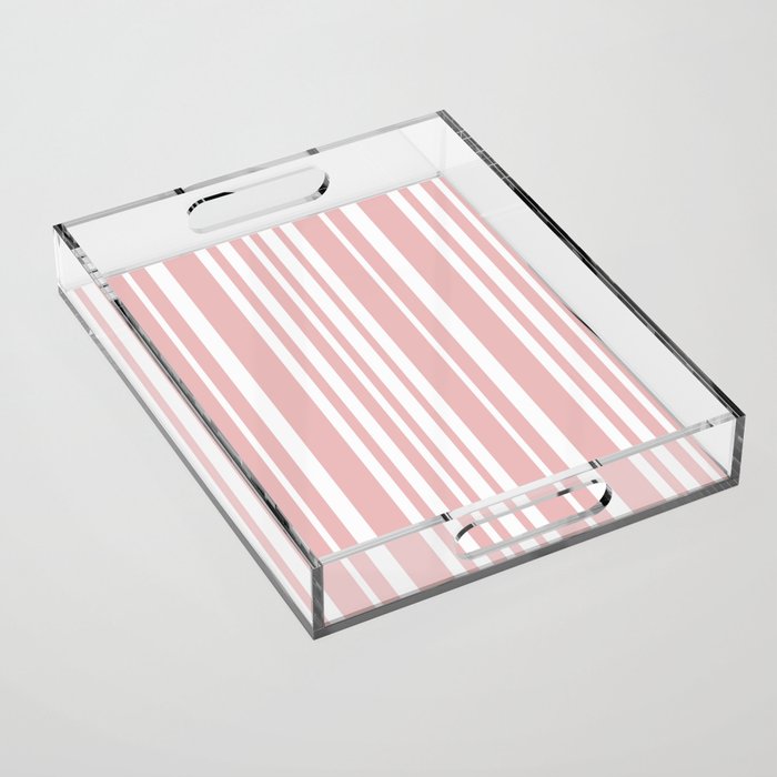 Classic Stripes XXIX - Blush Pink Acrylic Tray Gallery Image 1