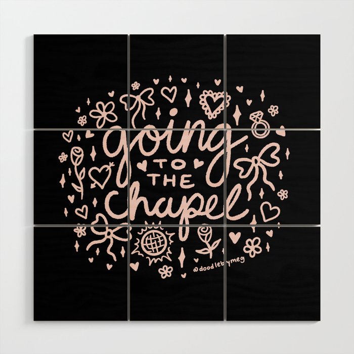 Going to the Chapel in Light Pink Wood Wall Art Gallery Image 1