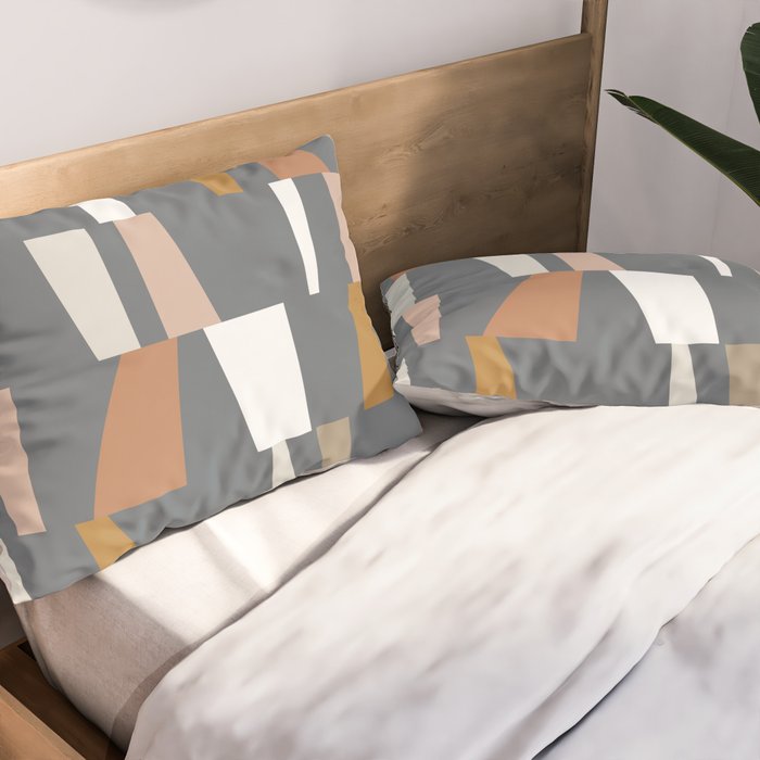 Neutral Geometric 02 Pillow Sham Gallery Image 2