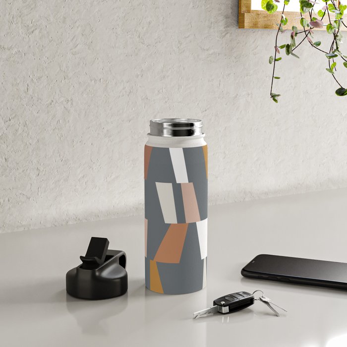 Neutral Geometric 02 Water Bottle Gallery Image 5