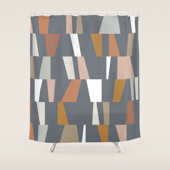 Neutral Geometric 02 Shower Curtain Gallery Image 1