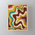 Retro Liquid Swirl 70s Contemporary Abstract Mini Art Print Gallery Image 1