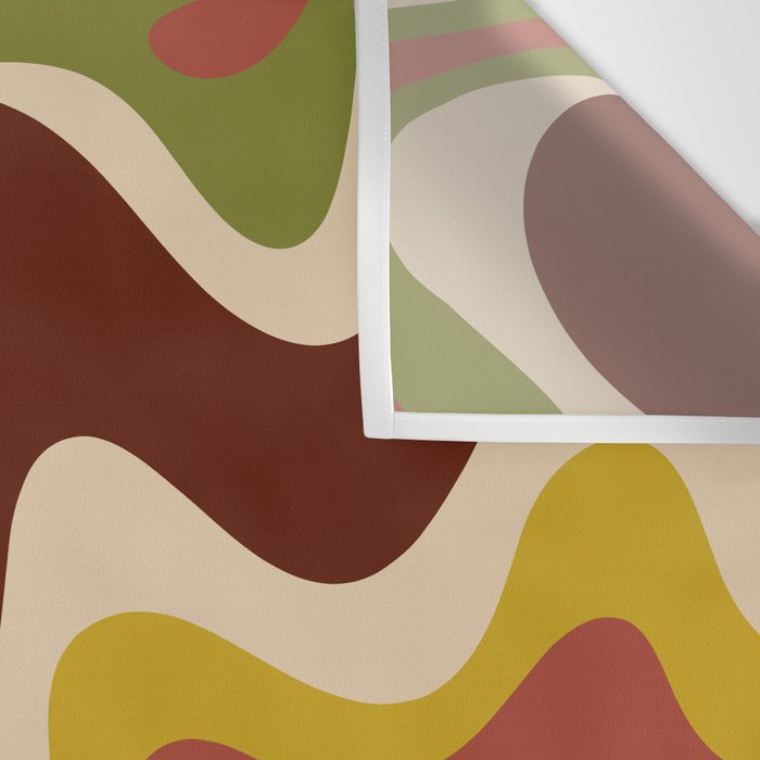 Retro Liquid Swirl 70s Contemporary Abstract Wall Tapestry Gallery Image 3