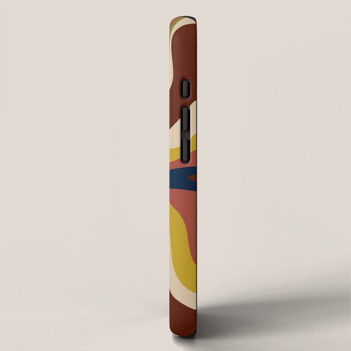 Retro Liquid Swirl 70s Contemporary Abstract iPhone Case Gallery Image 2