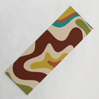Retro Liquid Swirl 70s Contemporary Abstract Yoga Mat Gallery Image 1