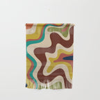 Retro Liquid Swirl 70s Contemporary Abstract Wall Hanging Gallery Image 1