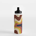 Retro Liquid Swirl 70s Contemporary Abstract Water Bottle Gallery Image 2