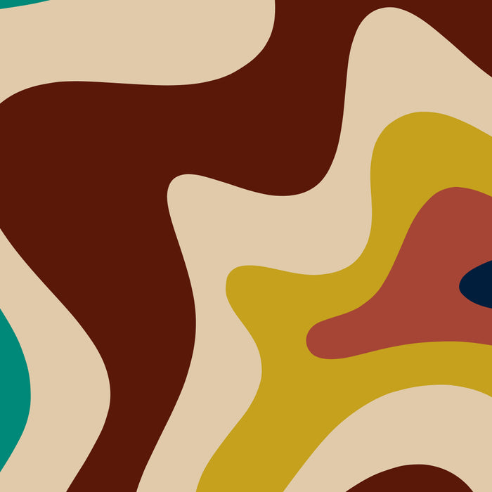 Retro Liquid Swirl 70s Contemporary Abstract Coffee Mug Gallery Image 2