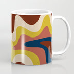 Retro Liquid Swirl 70s Contemporary Abstract Coffee Mug Gallery Image 1