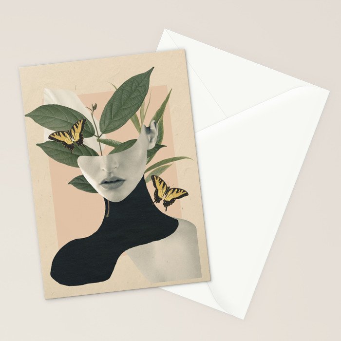 woman portrait /collage2 Stationery Card Gallery Image 2
