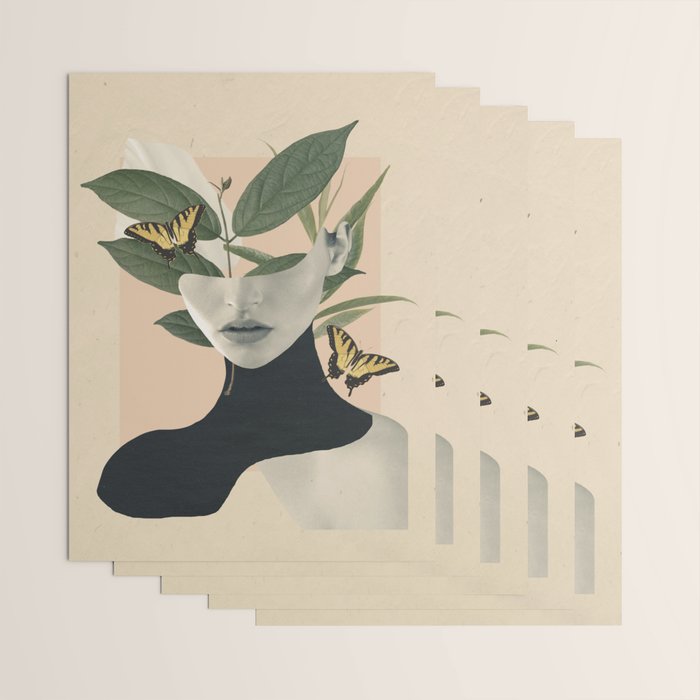 woman portrait /collage2 Wrapping Paper Gallery Image 3