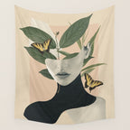 woman portrait /collage2 Wall Tapestry Gallery Image 4
