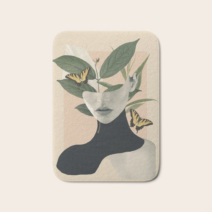 woman portrait /collage2 Bath Mat Gallery Image 1