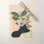 woman portrait /collage2 Wrapping Paper Gallery Image 1