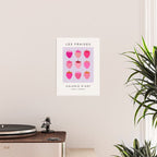Les Fraises | 03 - Abstract Retro Fruit, Pink And Purple Print Preppy Strawberries Poster Gallery Image 2