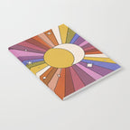 The Sun and the Moon - retro abstract Notebook Gallery Image 2
