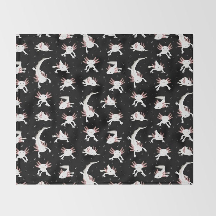 Axolotls Throw Blanket Gallery Image 2