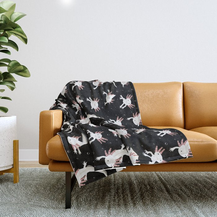 Axolotls Throw Blanket Gallery Image 1