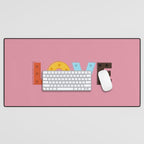 Happy LOVE - typography Desk Mat Gallery Image 1