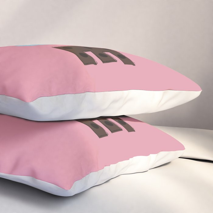Happy LOVE - typography Pillow Sham Gallery Image 3