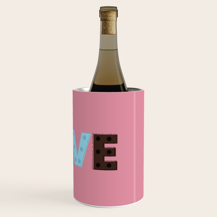 Happy LOVE - typography Wine Chiller Gallery Image 3