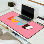 Happy LOVE - typography Desk Mat Gallery Image 2