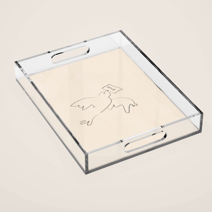 peace bird Acrylic Tray Gallery Image 1