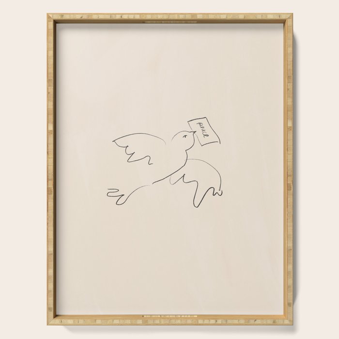 peace bird Serving Tray Gallery Image 1