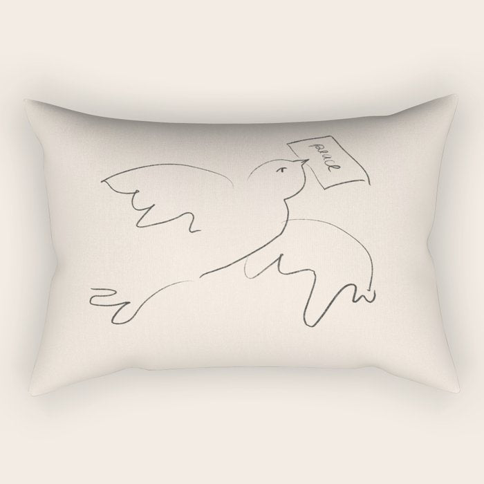 peace bird Rectangular Pillow Gallery Image 1