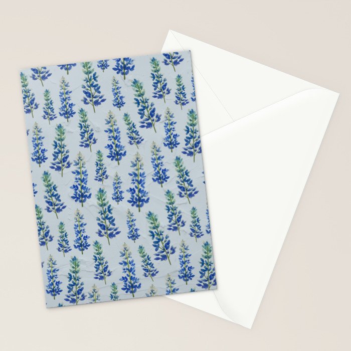 Blue Bonnets Stationery Card Gallery Image 2