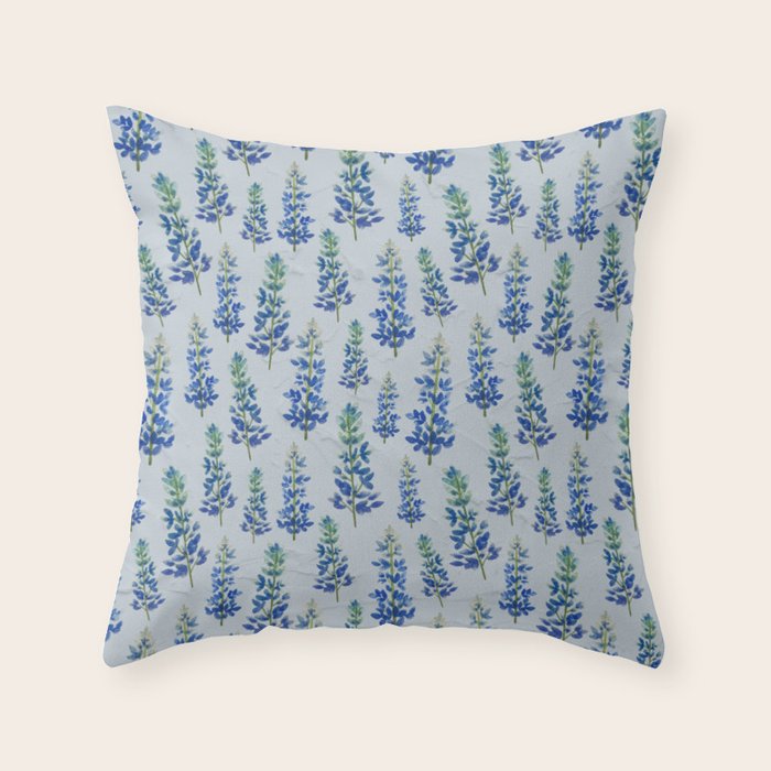 Blue Bonnets Throw Pillow Gallery Image 6