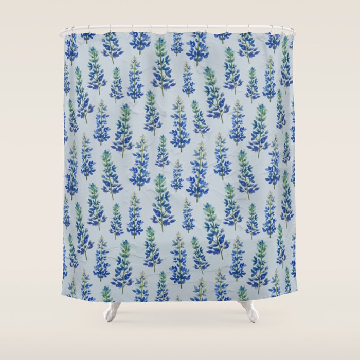 Blue Bonnets Shower Curtain Gallery Image 1