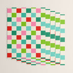 Retro Holiday chequered board pattern - candy Wrapping Paper Gallery Image 3