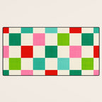 Retro Holiday chequered board pattern - candy Desk Mat Gallery Image 3
