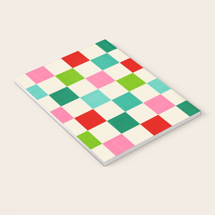 Retro Holiday chequered board pattern - candy Notebook Gallery Image 3
