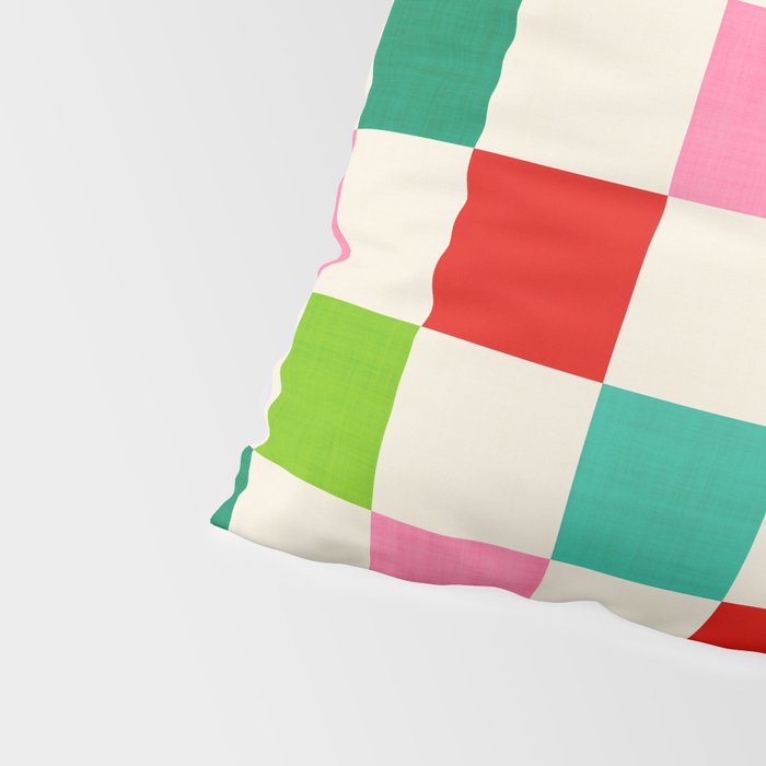Retro Holiday chequered board pattern - candy Pillow Sham Gallery Image 4