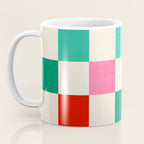 Retro Holiday chequered board pattern - candy Coffee Mug Gallery Image 3
