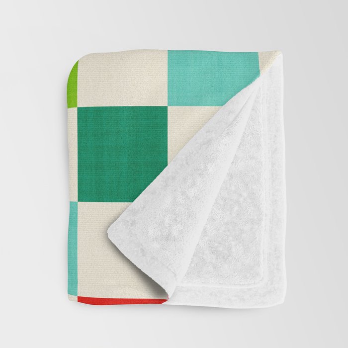 Retro Holiday chequered board pattern - candy Throw Blanket Gallery Image 3
