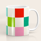 Retro Holiday chequered board pattern - candy Coffee Mug Gallery Image 1