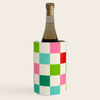 Retro Holiday chequered board pattern - candy Wine Chiller Gallery Image 1