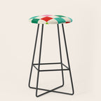 Retro Holiday chequered board pattern - candy Stool Gallery Image 1